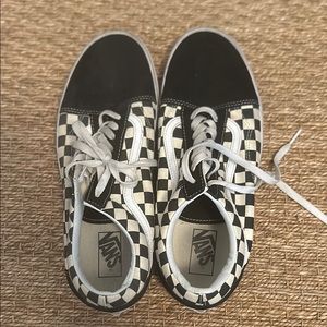 Vans Black and White Checkerboard Sneakers